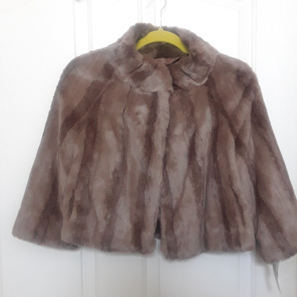 Mouse colored Faux Fur Coat